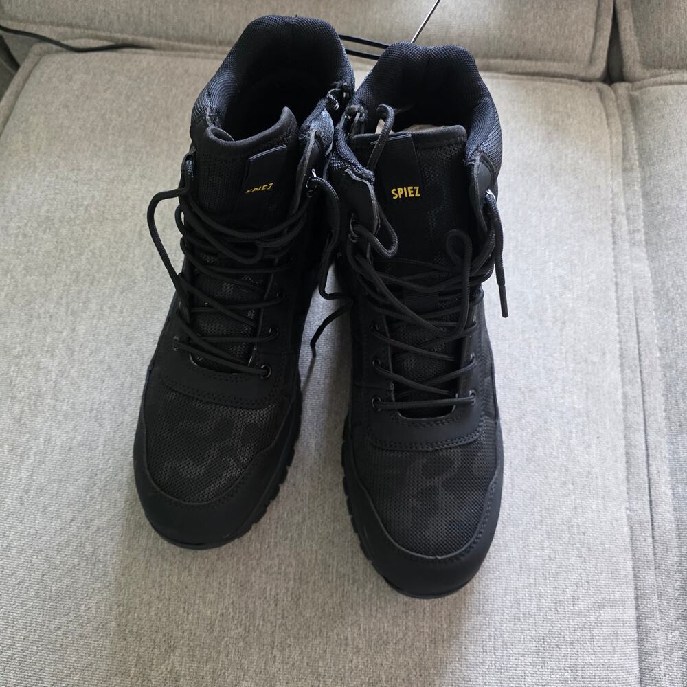 New SPIEZ Summit Grindelwald 375 black camo Steel Toe Safety Boots  sz 9.5